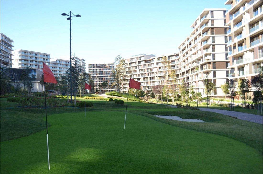 Apartments in a residential complex near Çamlıca Tower in Umraniye, Istanbul, Turkey
