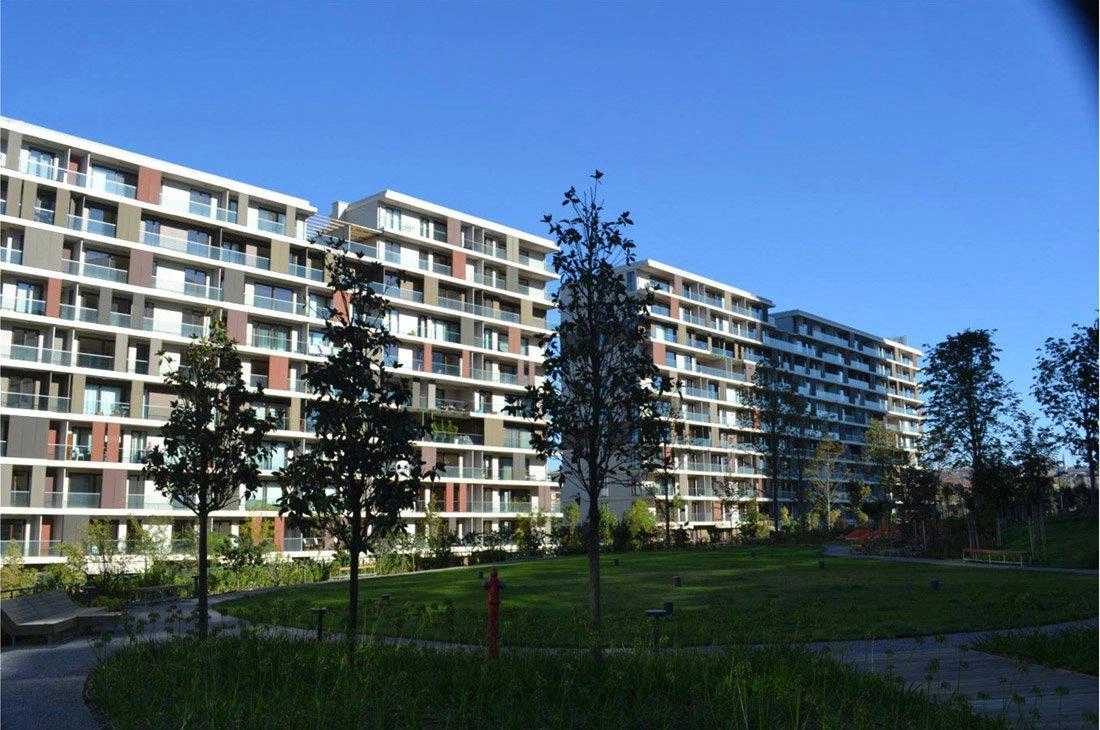 Apartments in a residential complex near Çamlıca Tower in Umraniye, Istanbul, Turkey