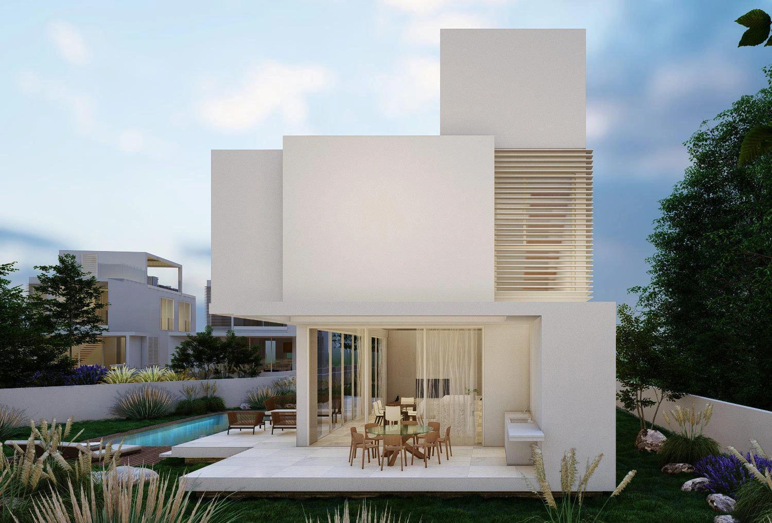 पाफोस, साइप्रस में रिहायशी परिसर के विला