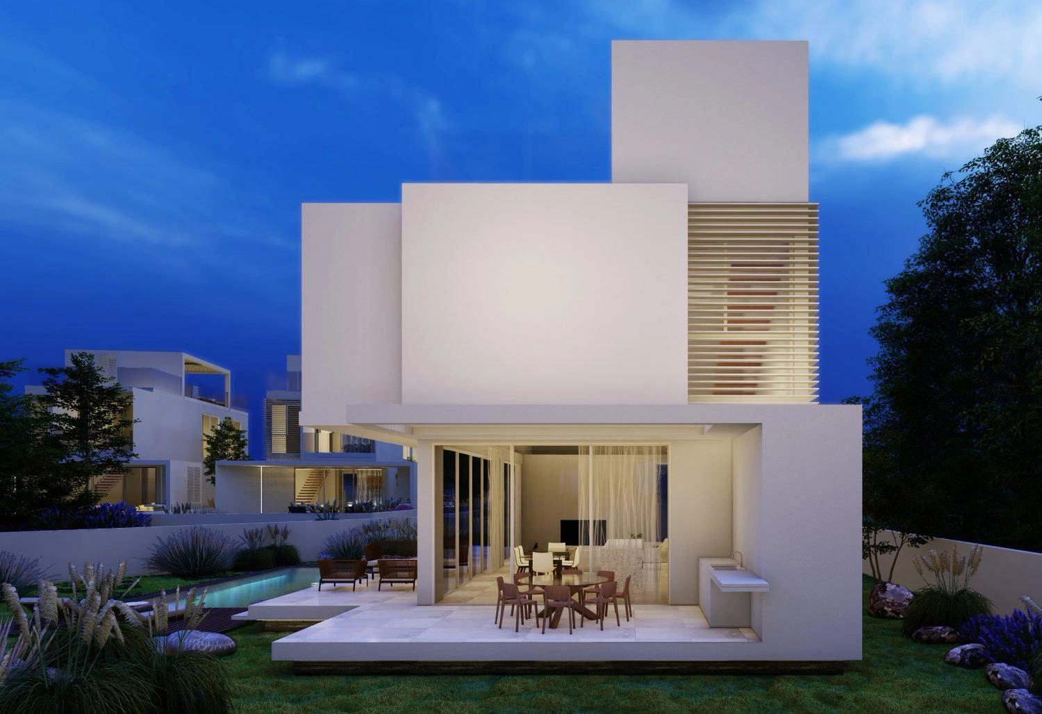 पाफोस, साइप्रस में रिहायशी परिसर के विला