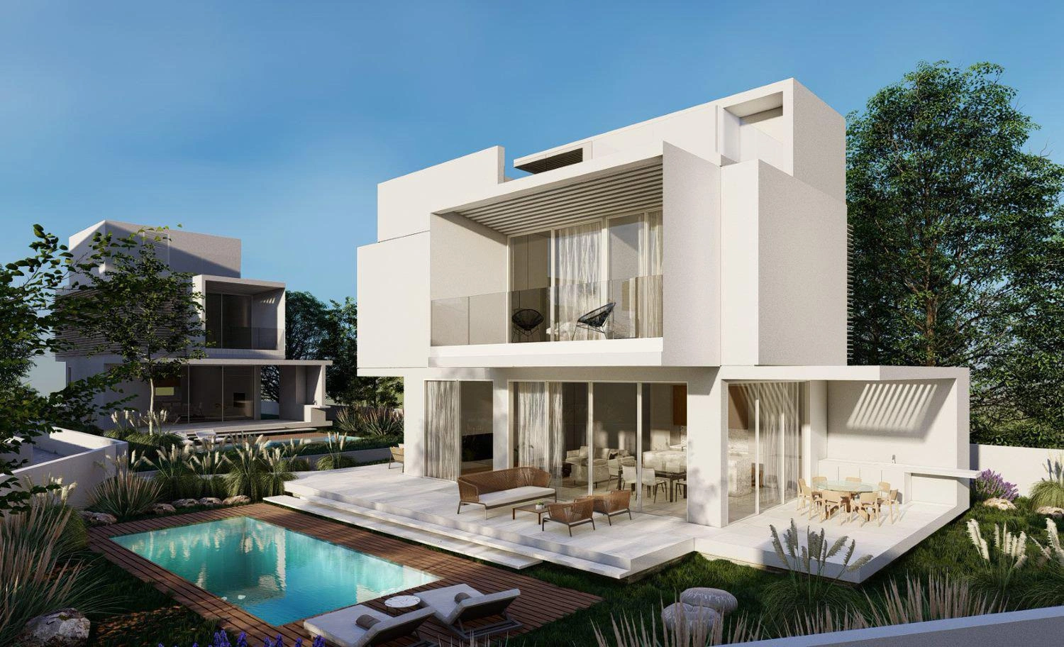 पाफोस, साइप्रस में रिहायशी परिसर के विला