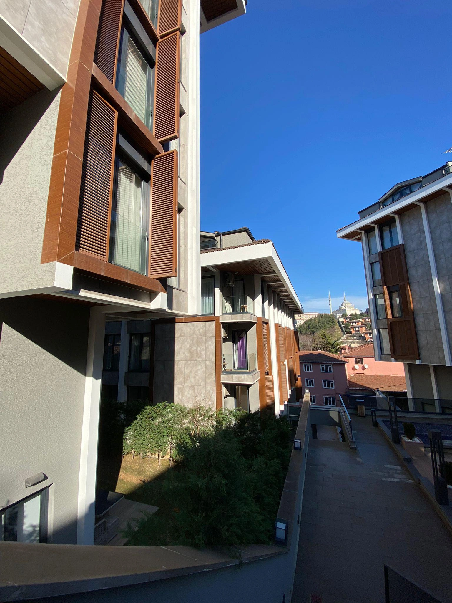 Apartments in a modern residential complex in Üsküdar, Istanbul, Turkey