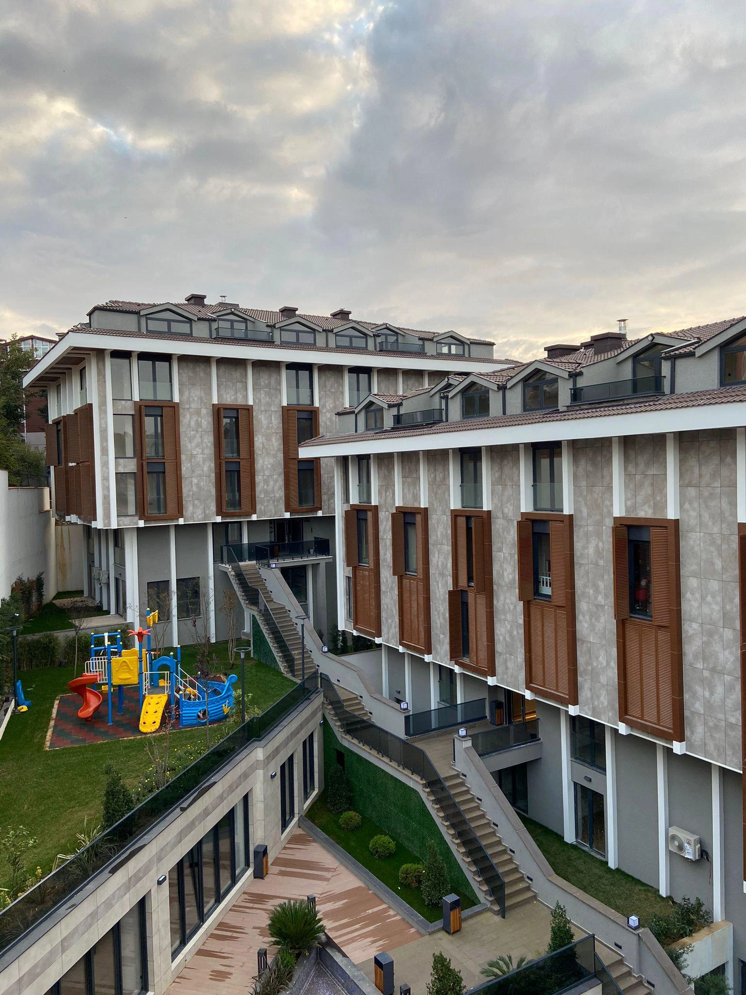Apartments in a modern residential complex in Üsküdar, Istanbul, Turkey
