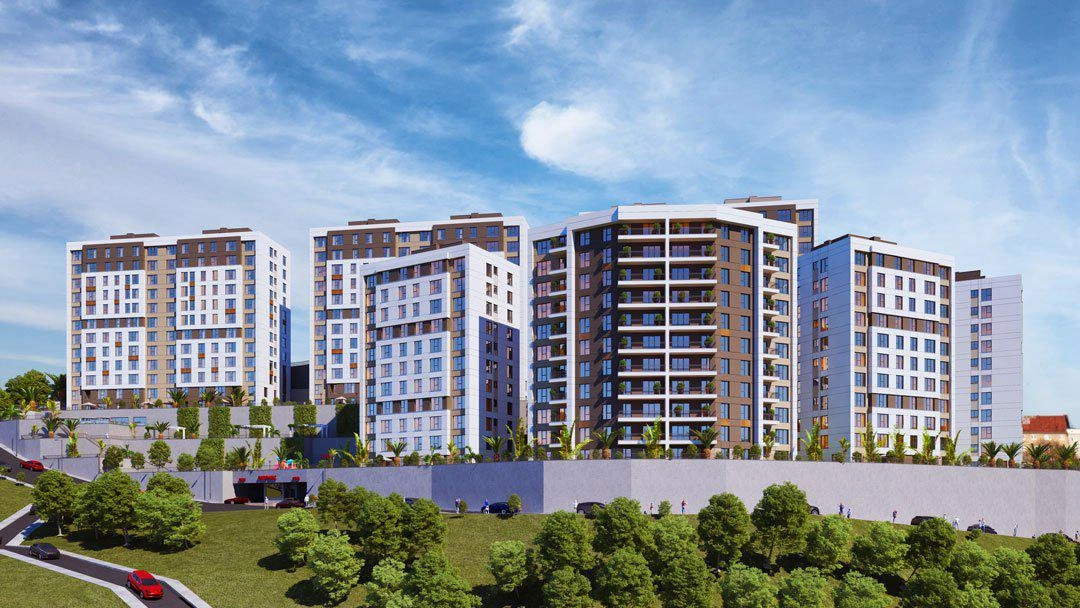 Apartments in a new residential complex in Istanbul, Turkiye