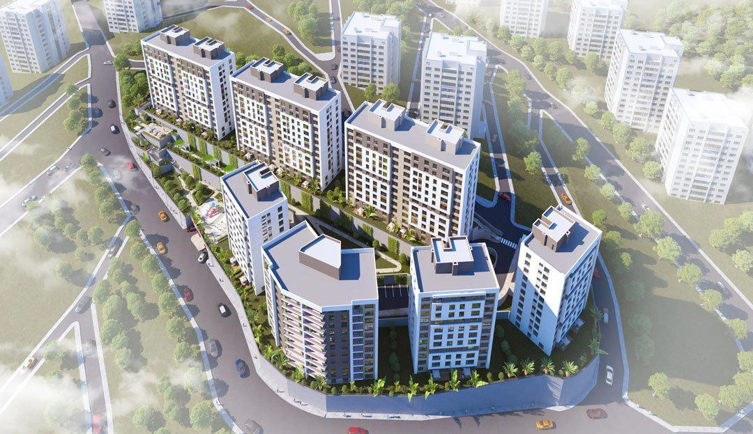 Apartments in a new residential complex in Istanbul, Turkiye