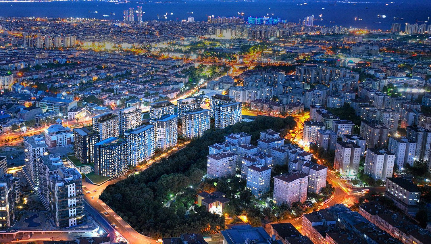 Apartments in a residential complex near the city center in Istanbul, Turkiye