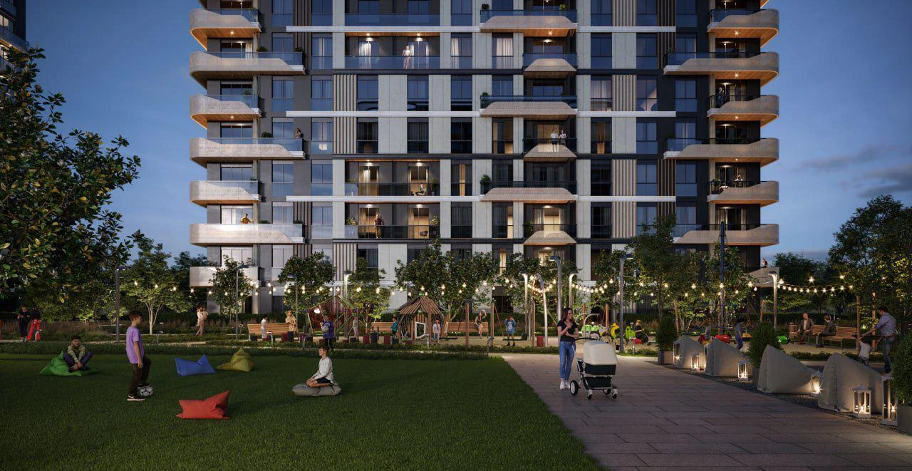 Apartments in a residential complex near the city center in Istanbul, Turkiye