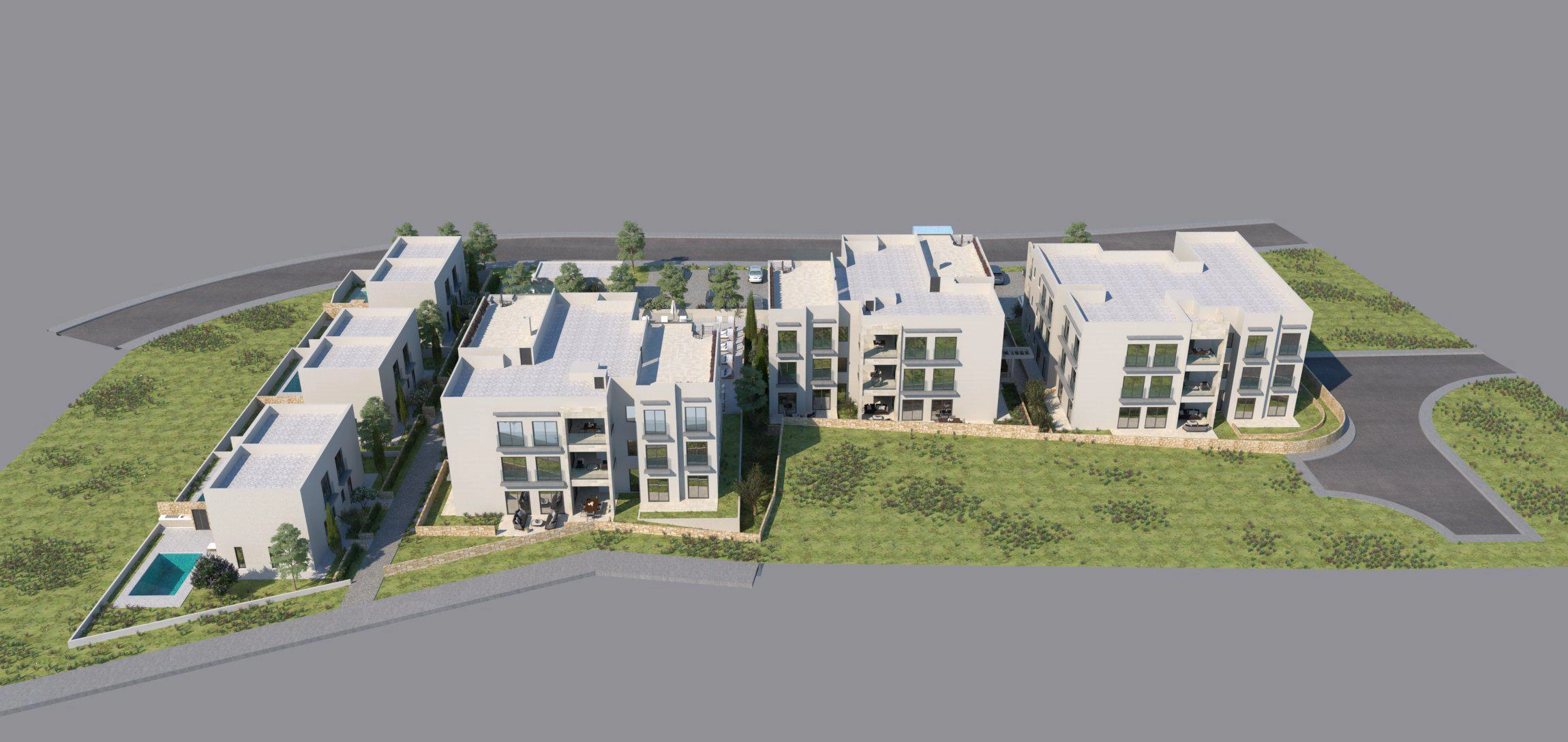 پروژهای در مجتمع مسکونی محصور نزدیک ساحل در فاماگوستا، قبرس