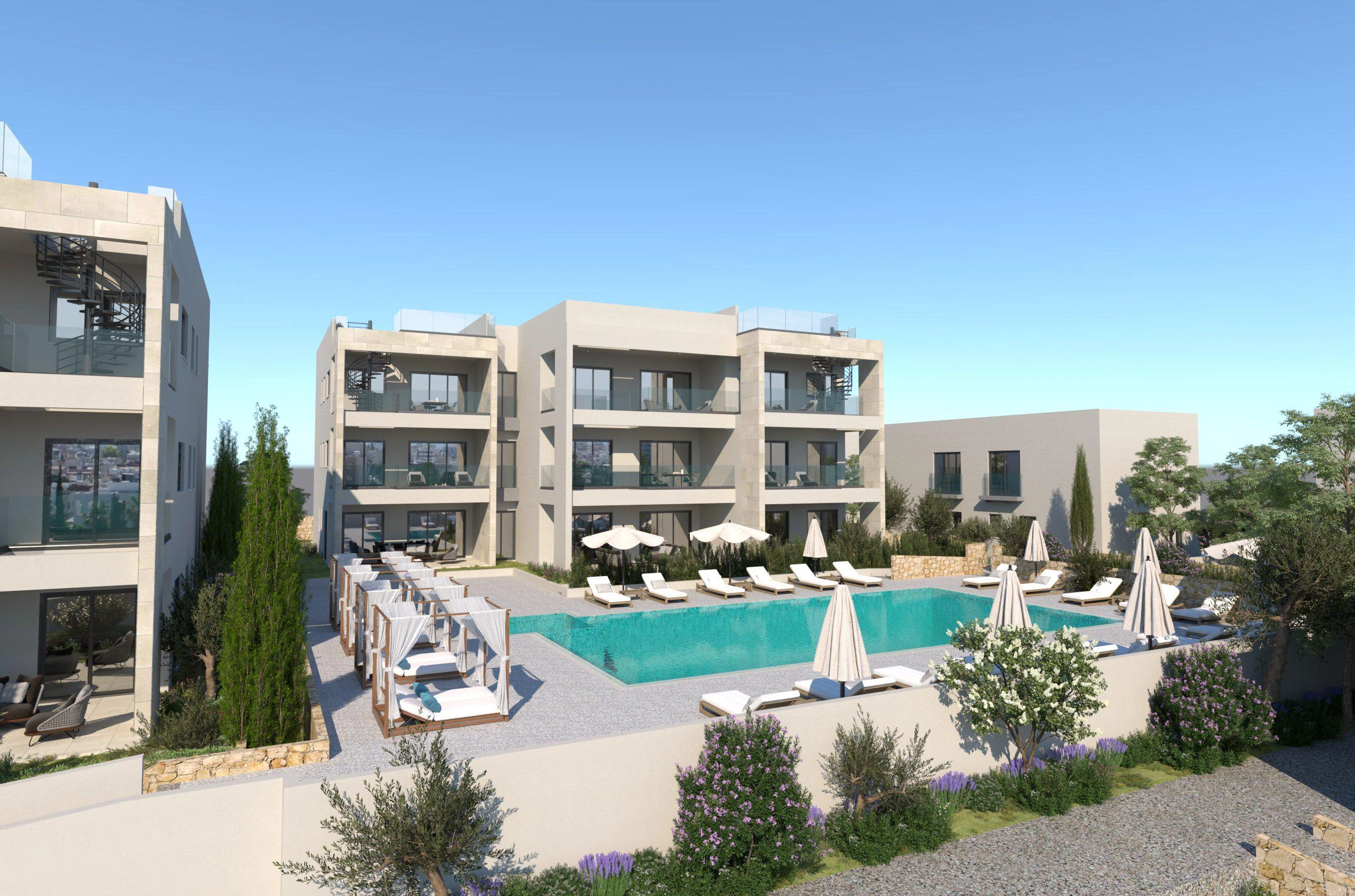 پروژهای در مجتمع مسکونی محصور نزدیک ساحل در فاماگوستا، قبرس