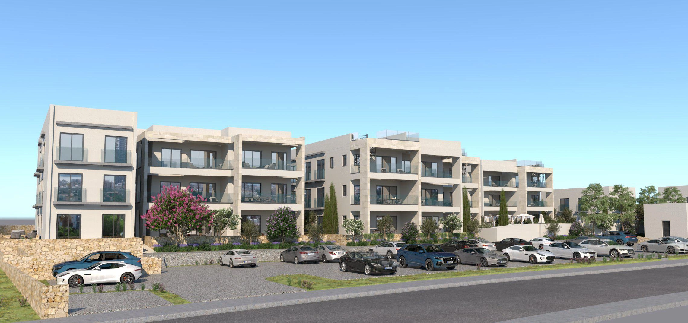 پروژهای در مجتمع مسکونی محصور نزدیک ساحل در فاماگوستا، قبرس