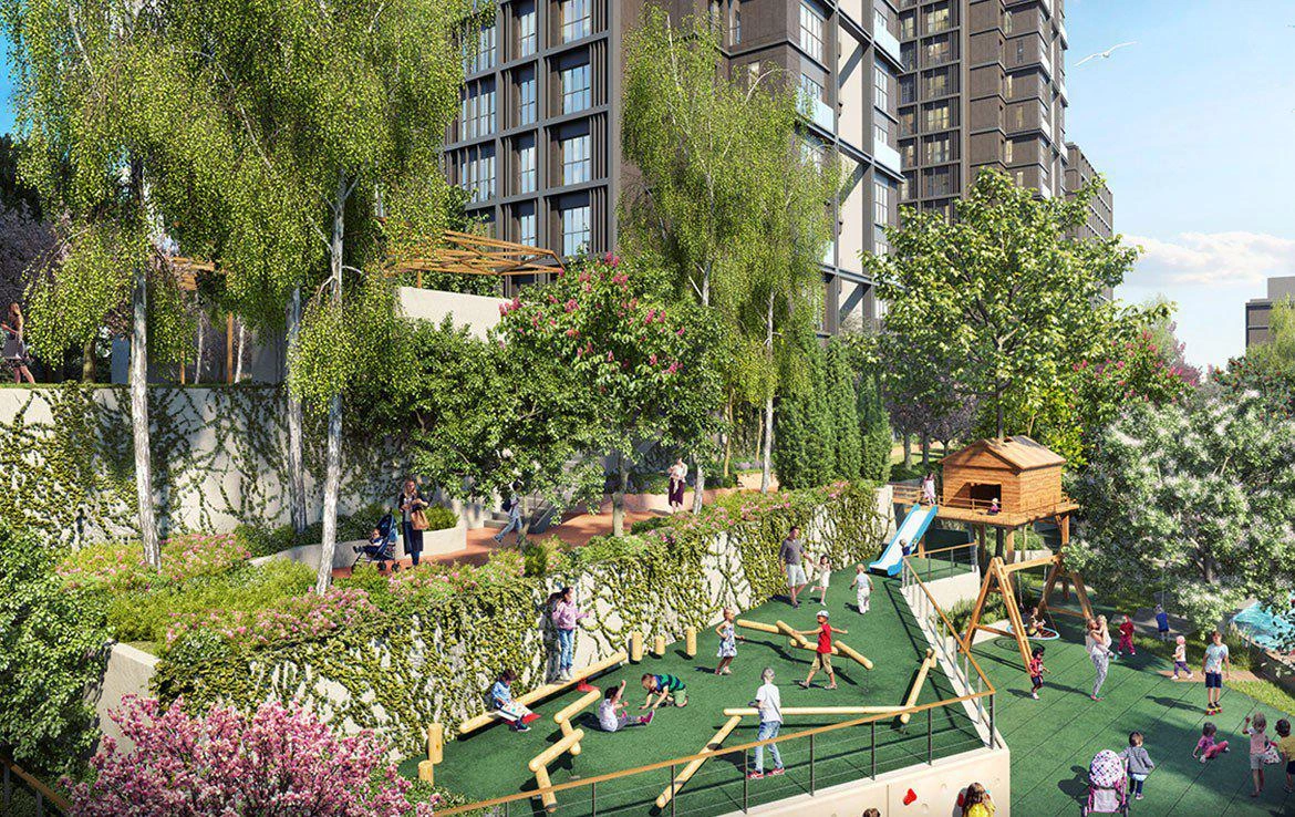 شقق في مجمع سكني قرب غابة بلغراد في إسطنبول، تركيا