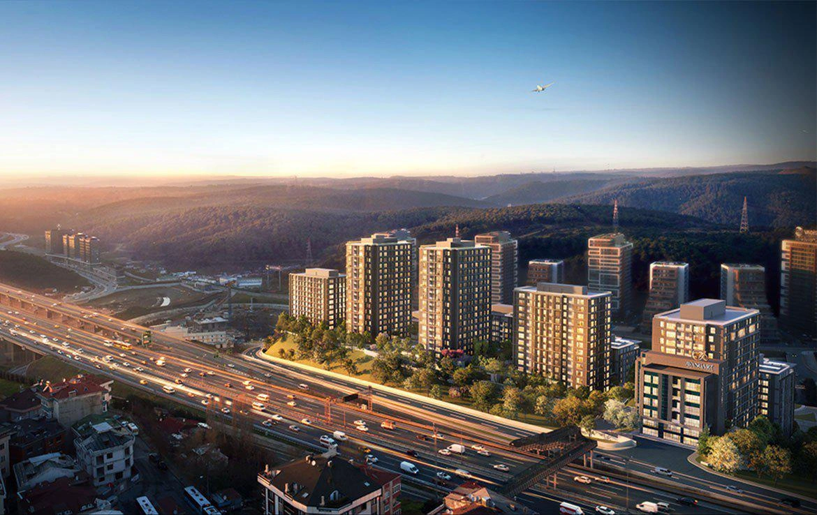 شقق في مجمع سكني قرب غابة بلغراد في إسطنبول، تركيا