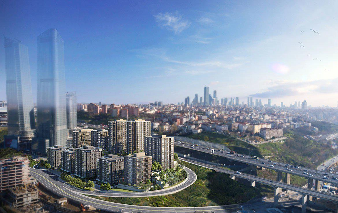 شقق في مجمع سكني قرب غابة بلغراد في إسطنبول، تركيا