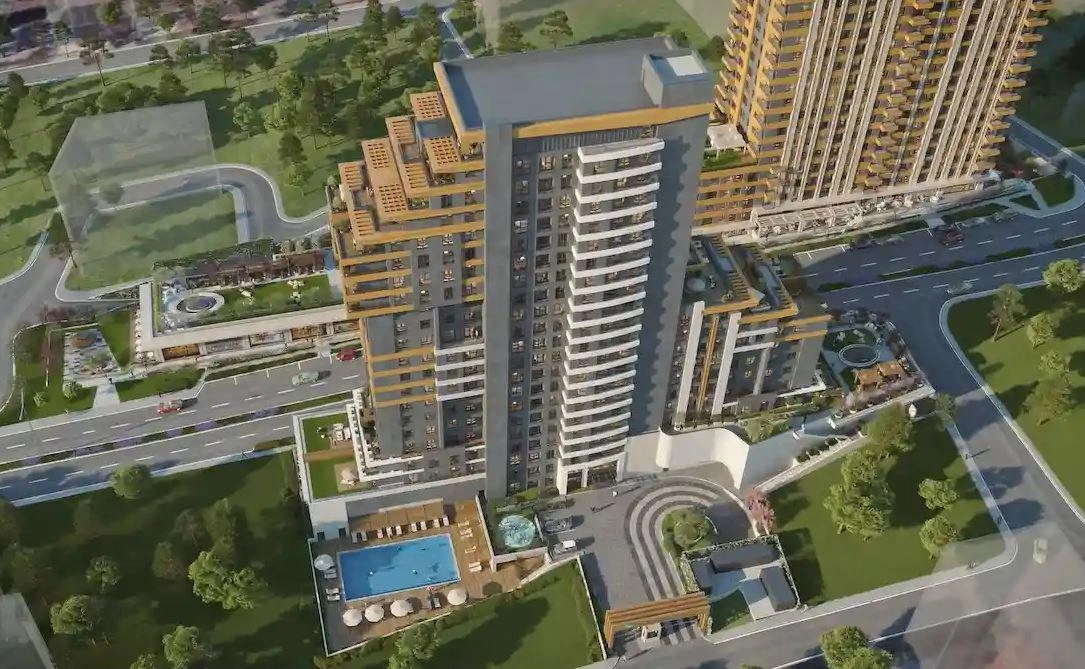 Appartements dans un complexe résidentiel moderne à Istanbul, Turquie