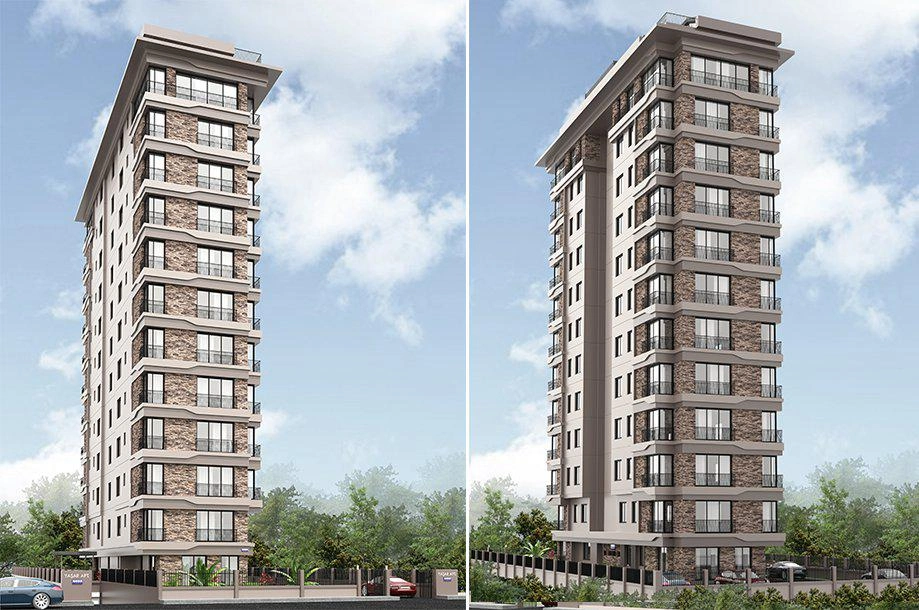 آپارتمانها در مجموعهای مسکونی نزدیک دریا در استانبول، ترکیه