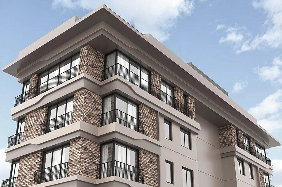 آپارتمانها در مجموعهای مسکونی نزدیک دریا در استانبول، ترکیه