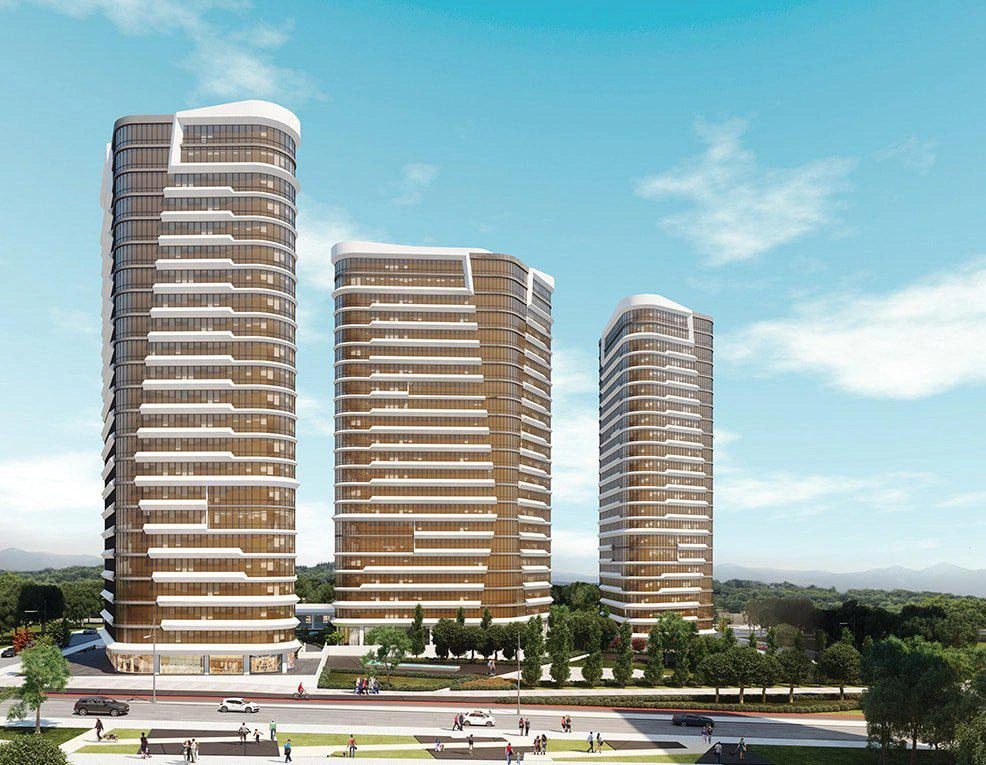 Apartments in a residential complex in Istanbul, Turkey