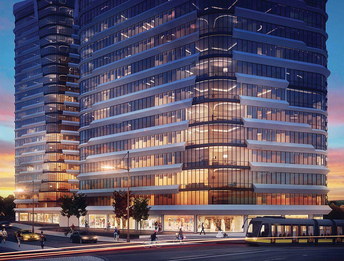 Apartments in a residential complex in Istanbul, Turkey