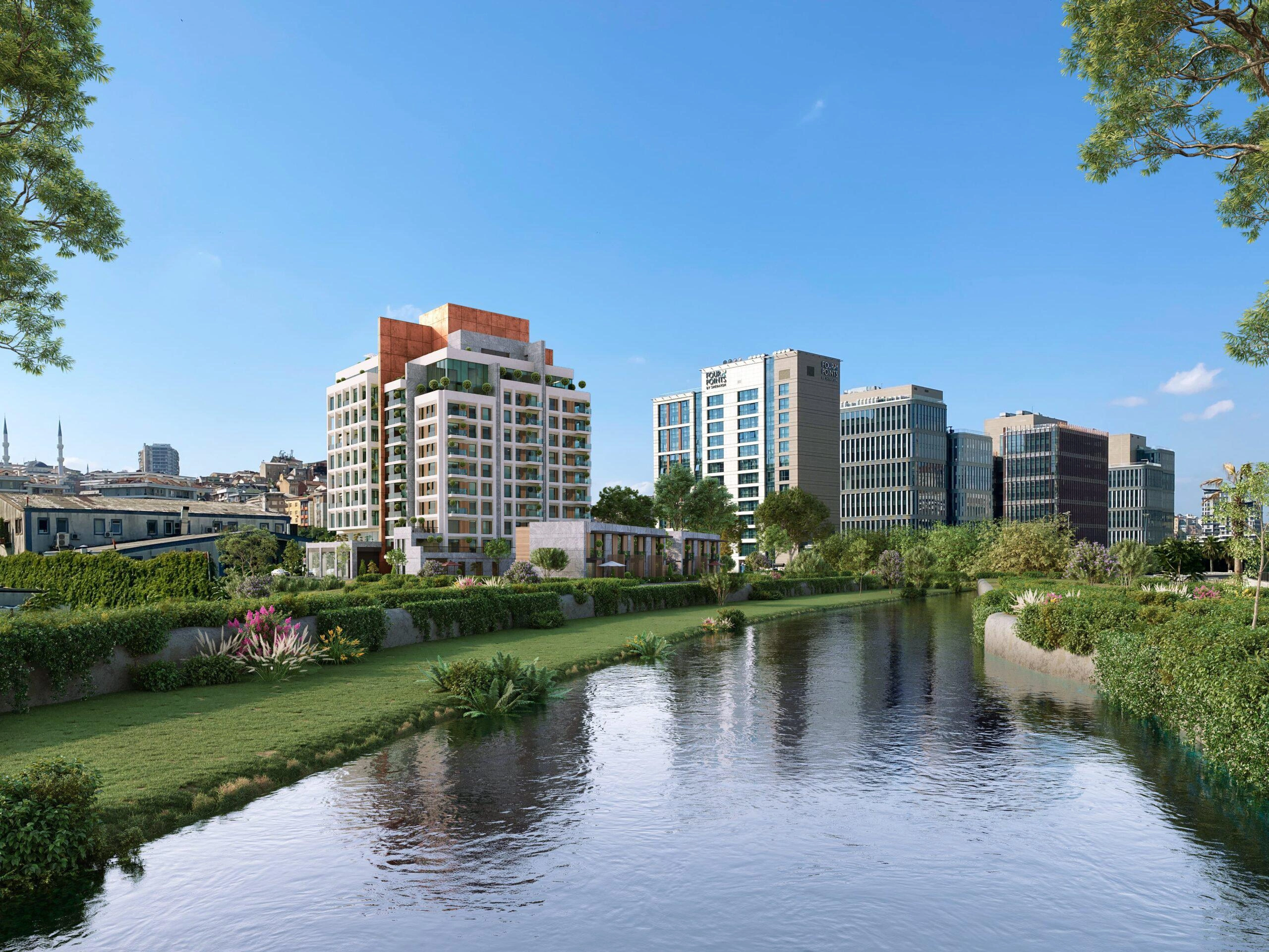 شقق في مجمع سكني في كاغيثانه، إسطنبول، تركيا