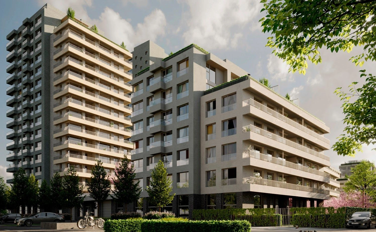 Residential complex is an ensemble of 11 buildings