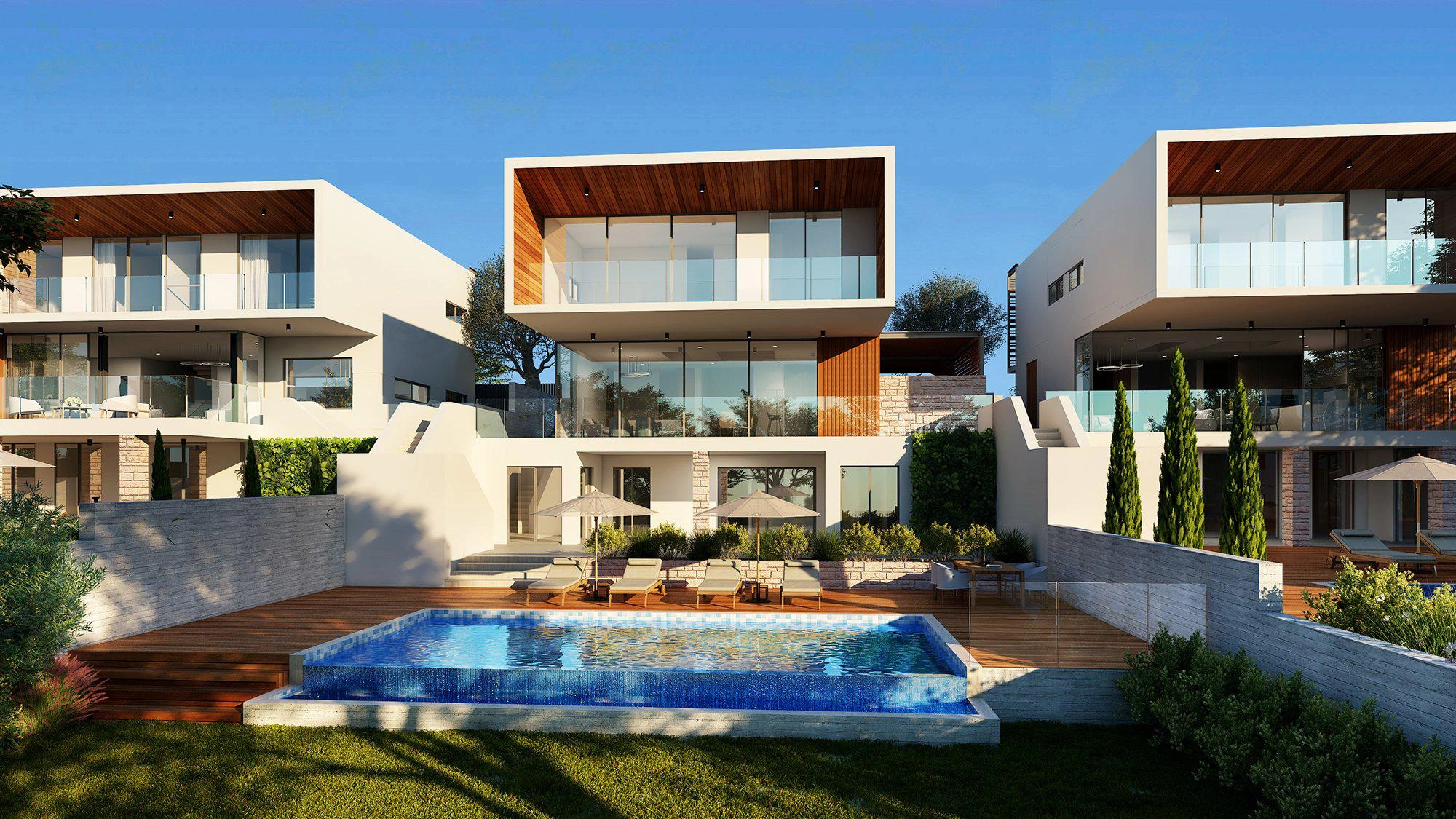 Villas near the beach and city center in Paphos, Cyprus