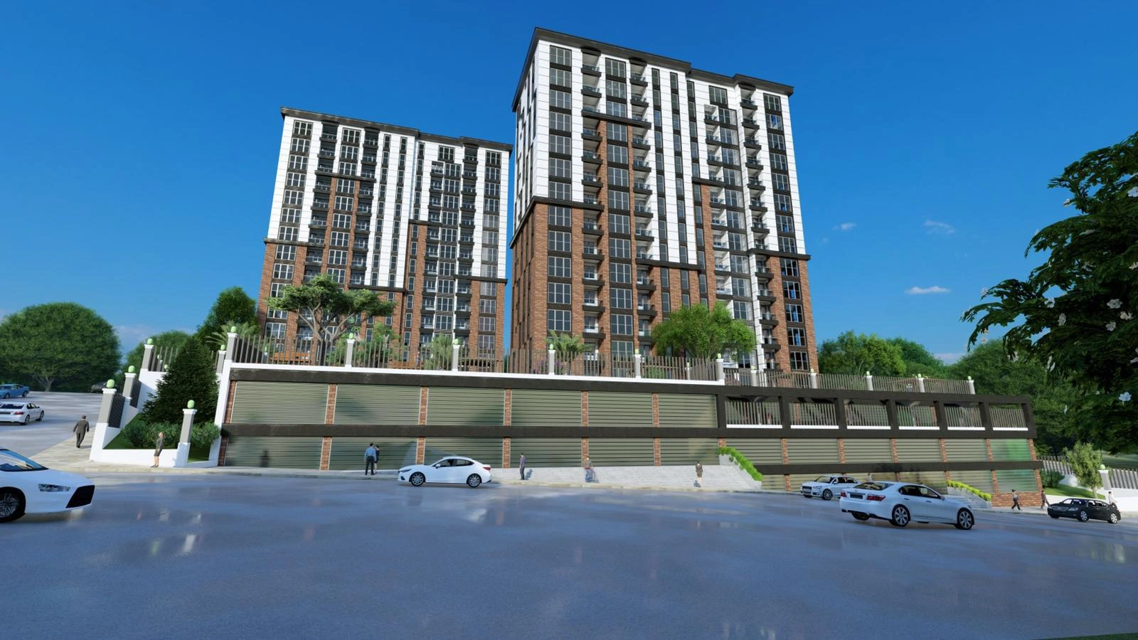 Apartments in a guarded residence in Istanbul, Turkiye