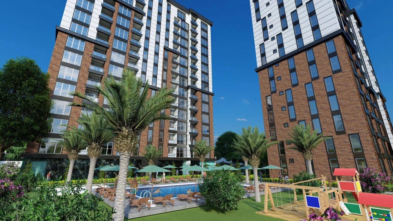 位于土耳其伊斯坦布尔有安保的住宅公寓