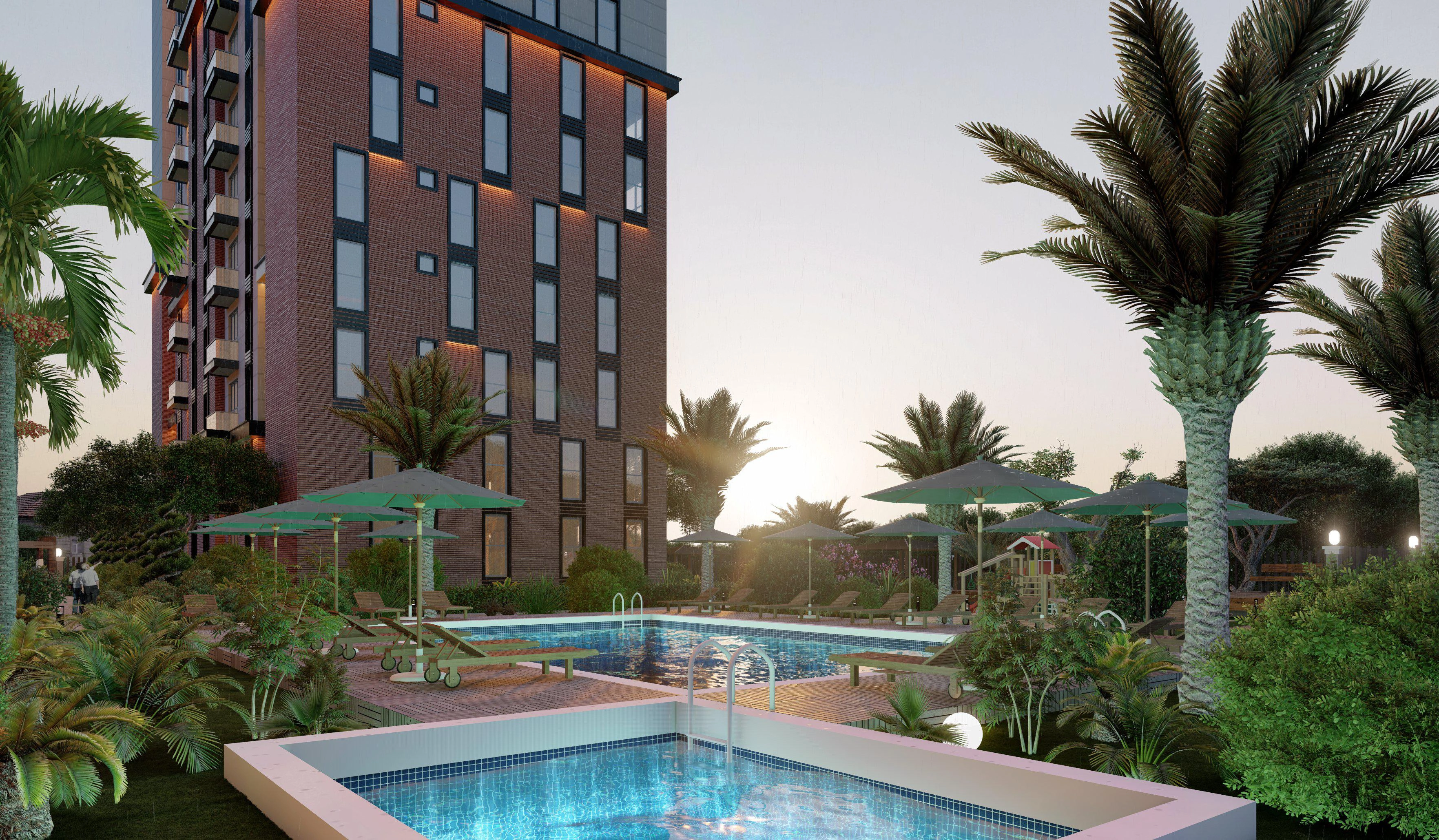 位于土耳其伊斯坦布尔有安保的住宅公寓