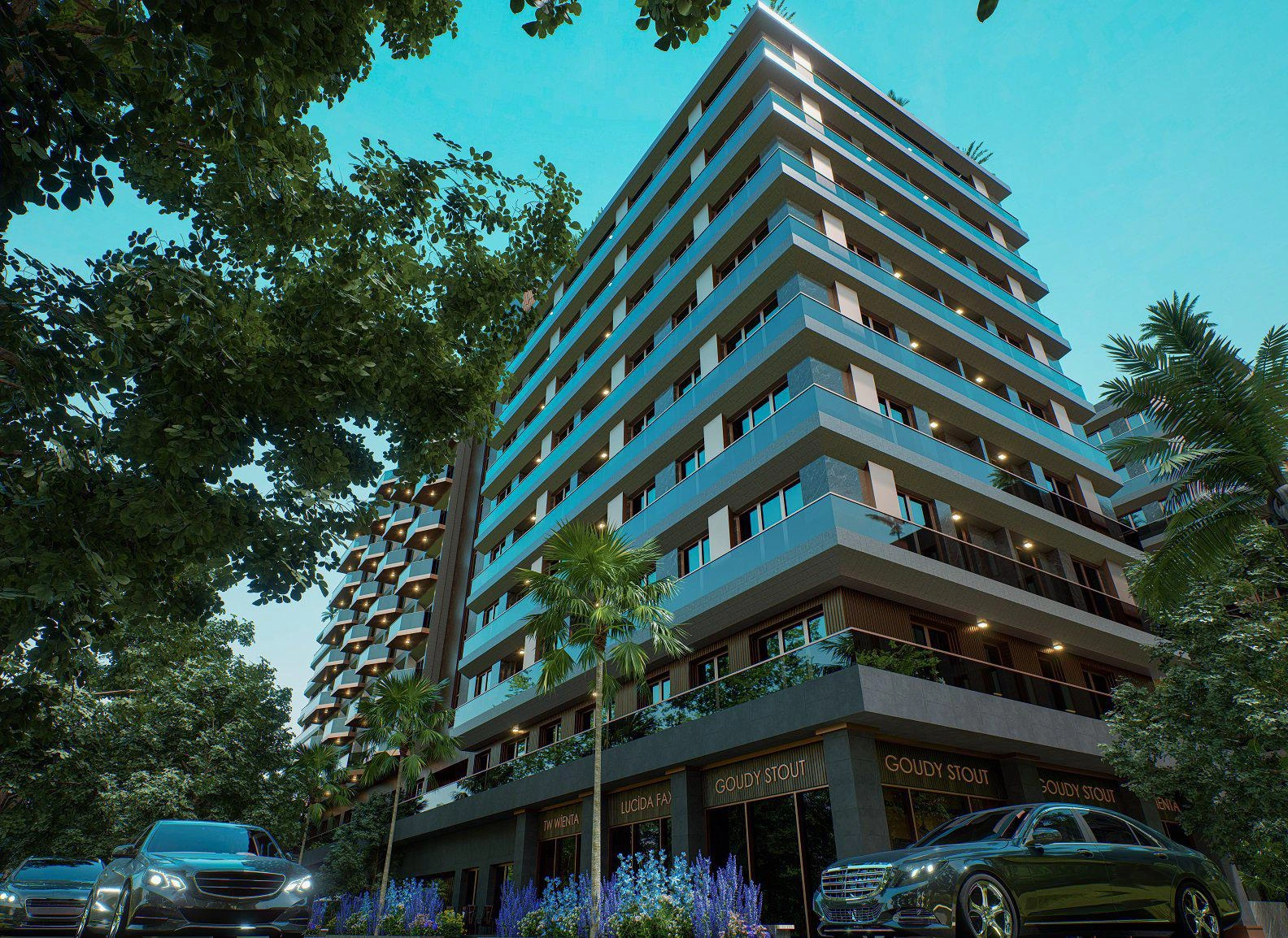 Apartments in a residential complex in Istanbul, Turkey