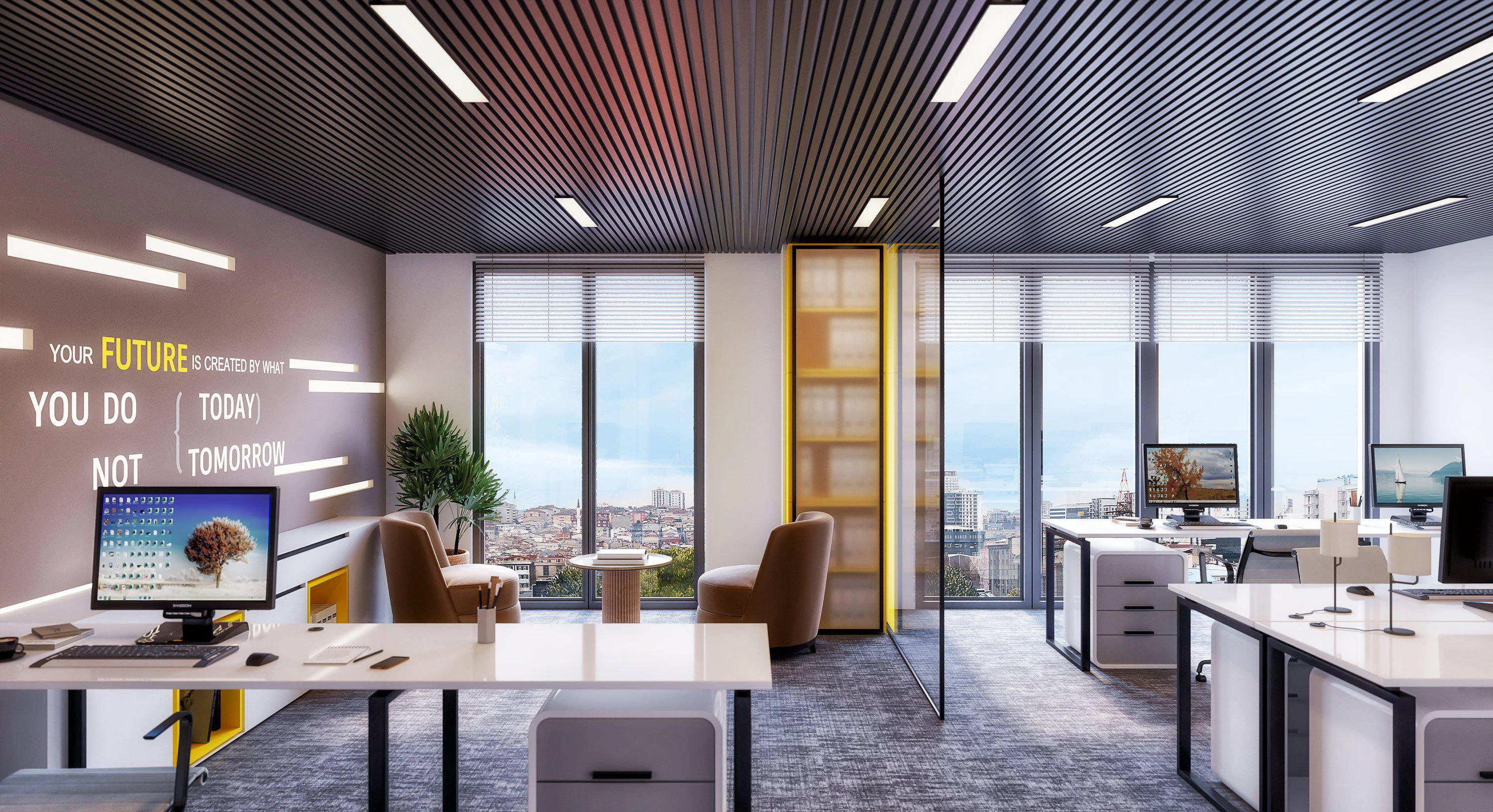 Apartments in a modern residential complex in Istanbul, Turkey