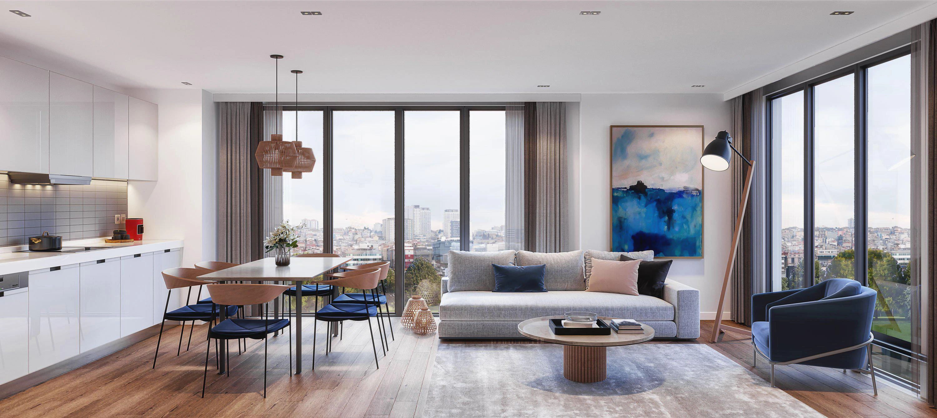 شقق في مجمّع سكني حديث في إسطنبول، تركيا