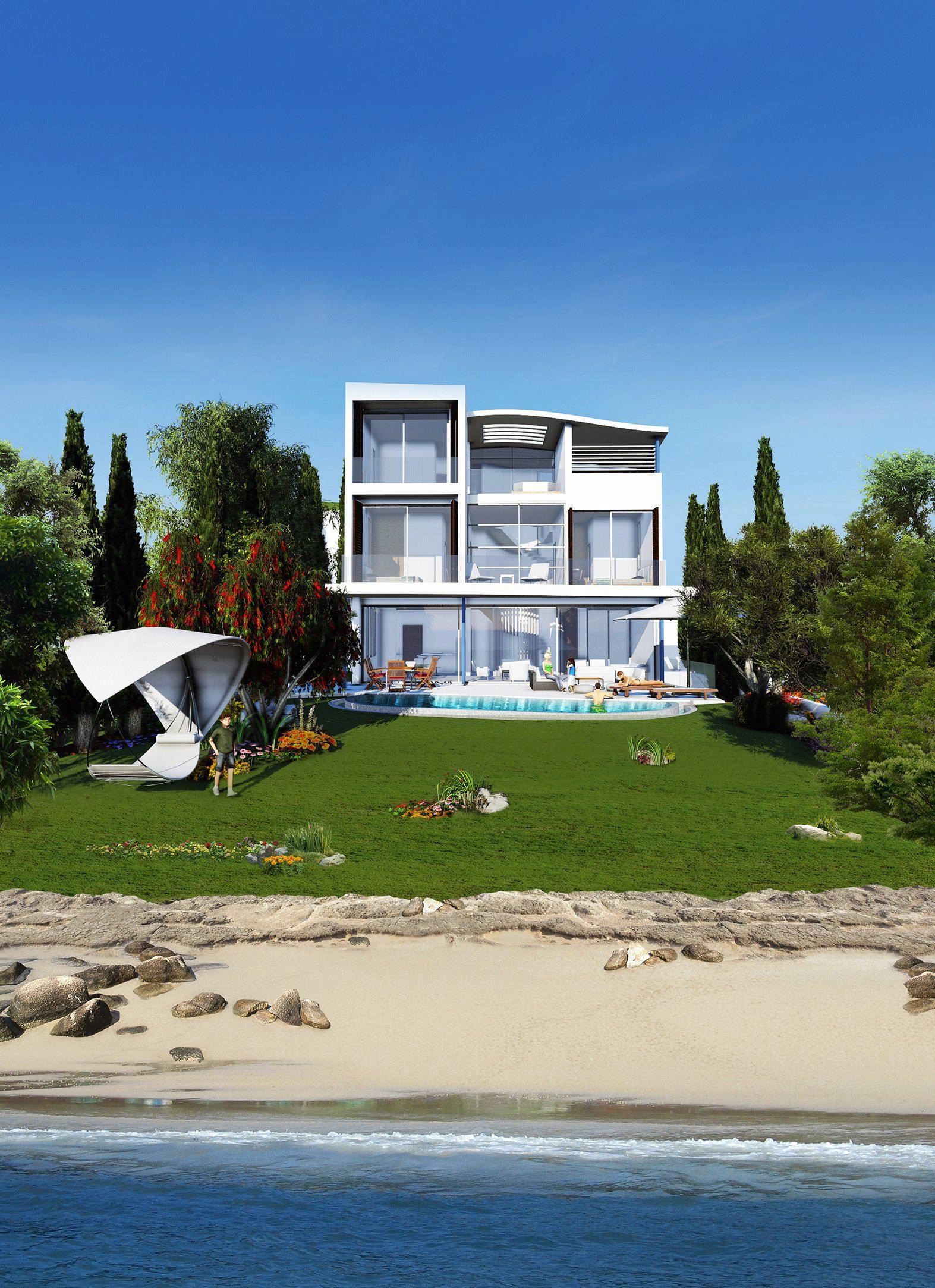 Modern villas in Paphos, Cyprus