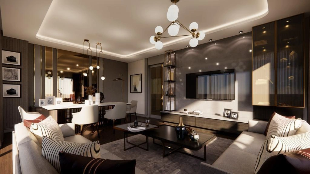 آپارتمانها در یک مجتمع مسکونی مدرن در Büyükçekmece، استانبول، ترکیه