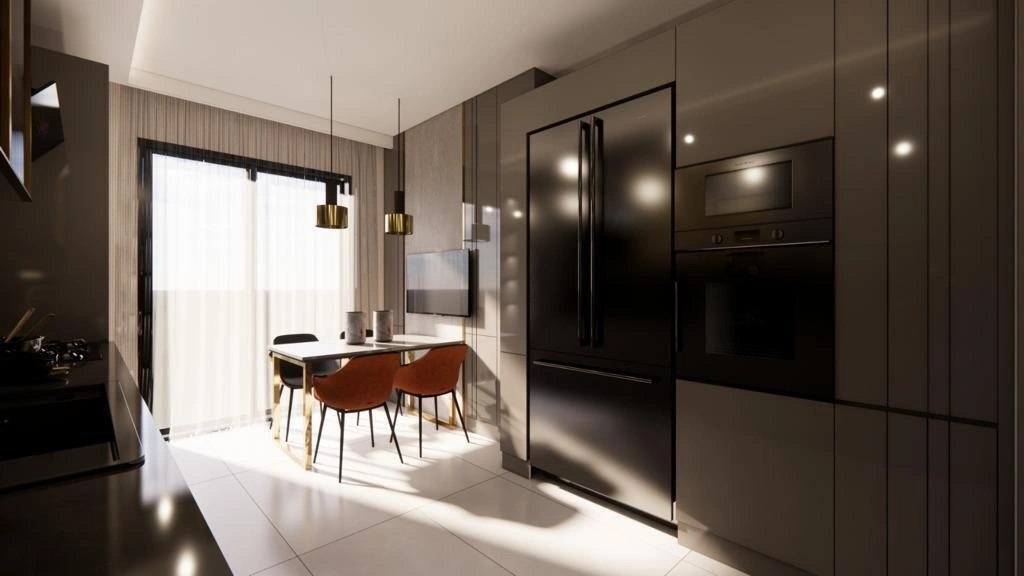 آپارتمانها در یک مجتمع مسکونی مدرن در Büyükçekmece، استانبول، ترکیه