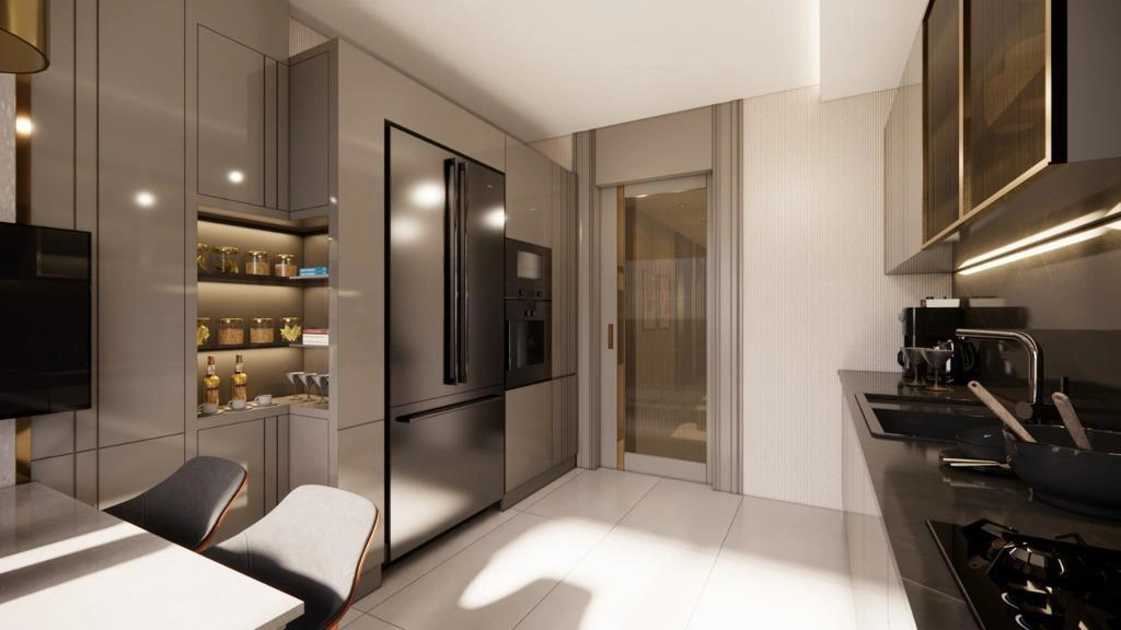 آپارتمانها در یک مجتمع مسکونی مدرن در Büyükçekmece، استانبول، ترکیه