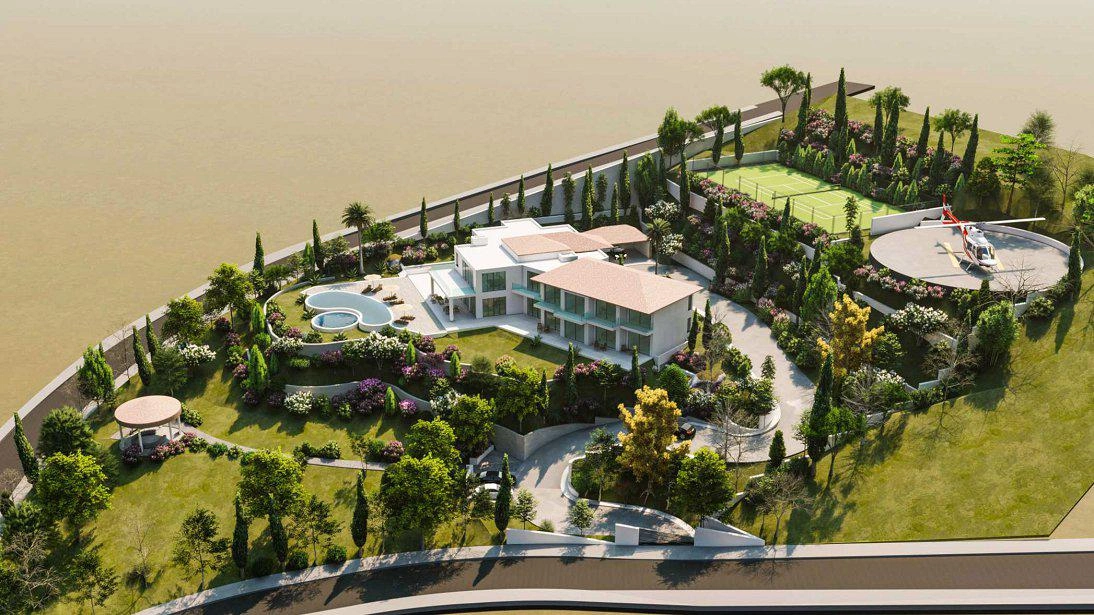 Villen in einer Wohnanlage in der Nähe eines Golfplatzes in Paphos, Zypern