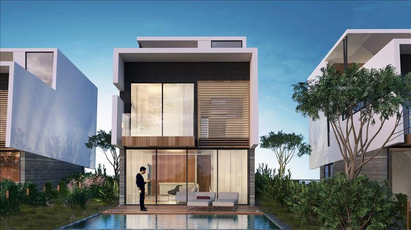 Apartments and villas in a modern residential complex in Paphos, Cyprus