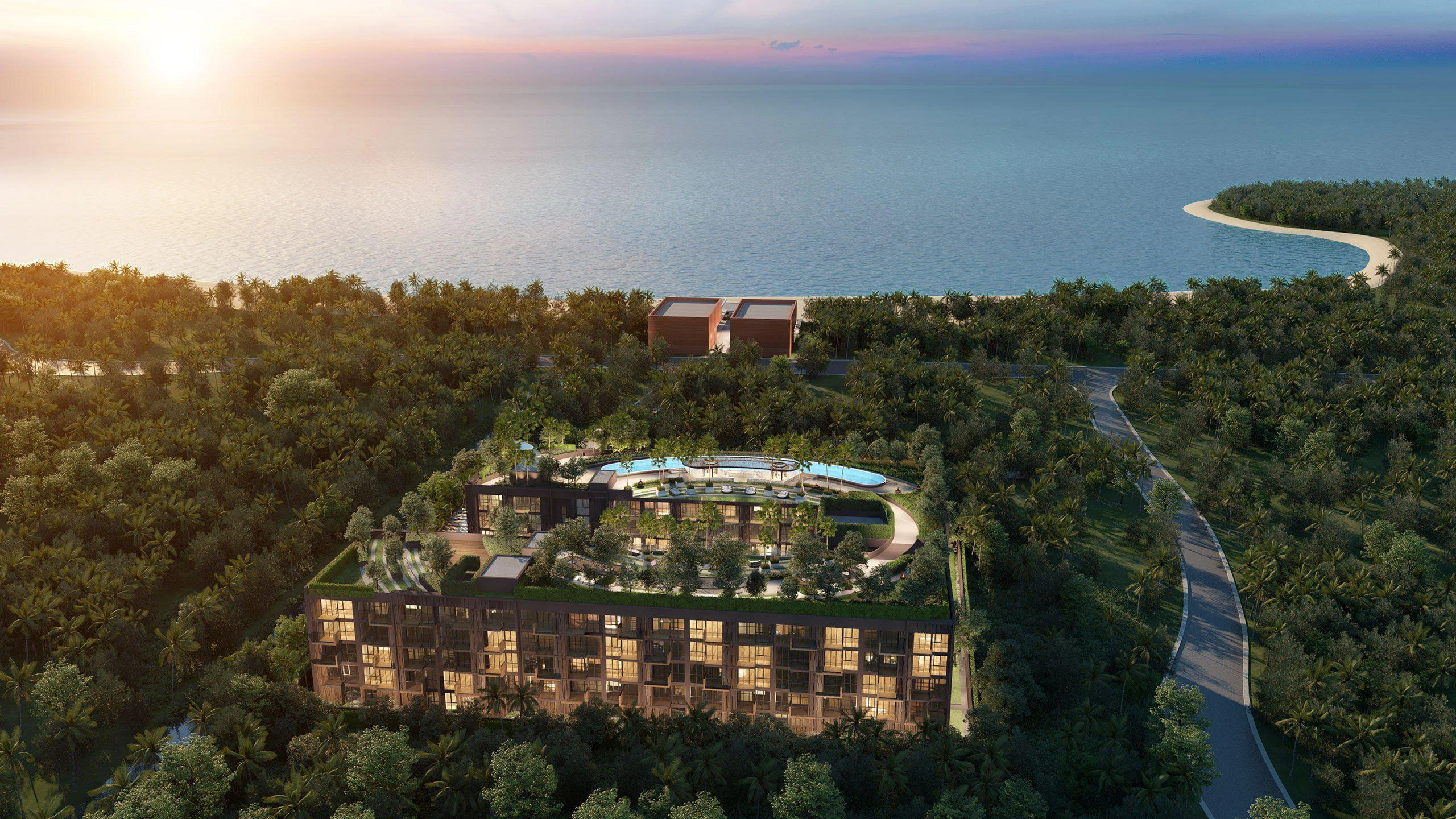 Apartments in a residential complex near Kamala Beach in Phuket, Thailand