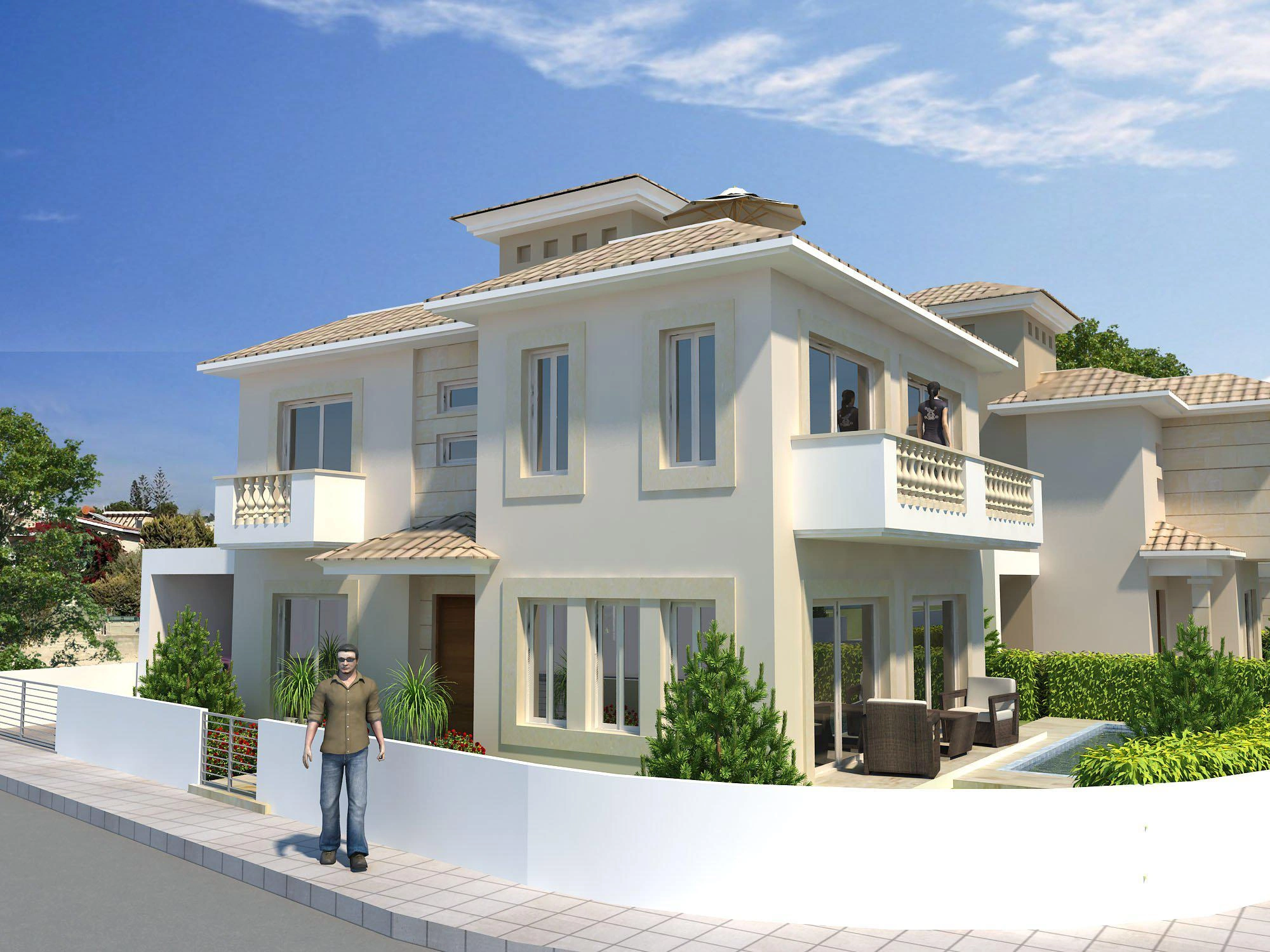 Villas in a modern residential complex in Paphos, Cyprus