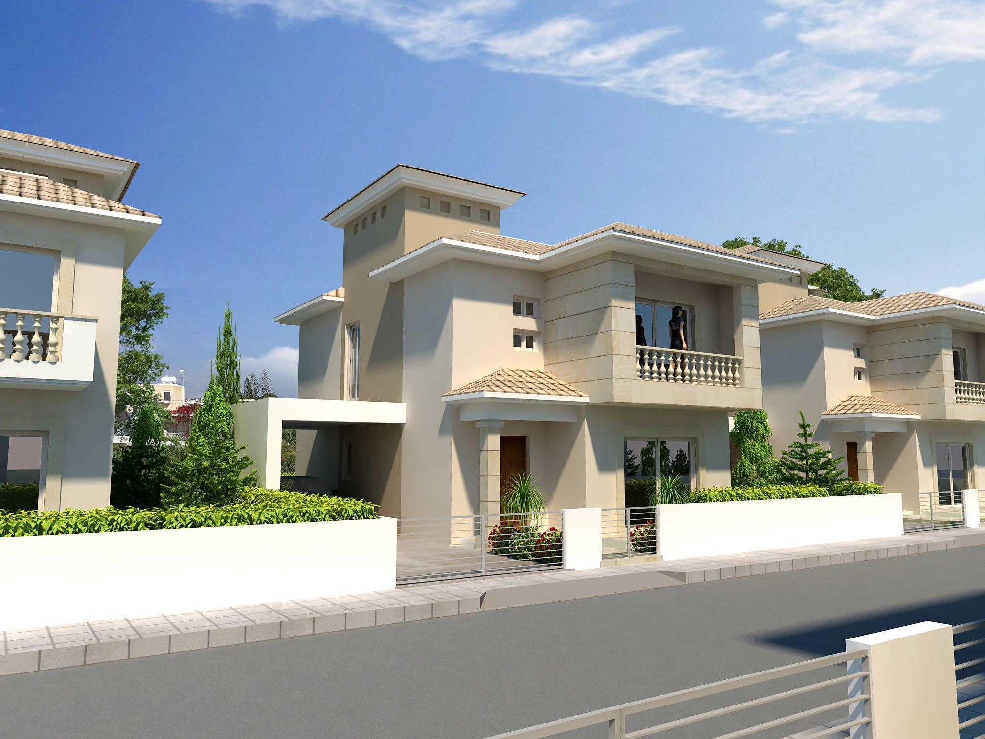 Villas in a modern residential complex in Paphos, Cyprus