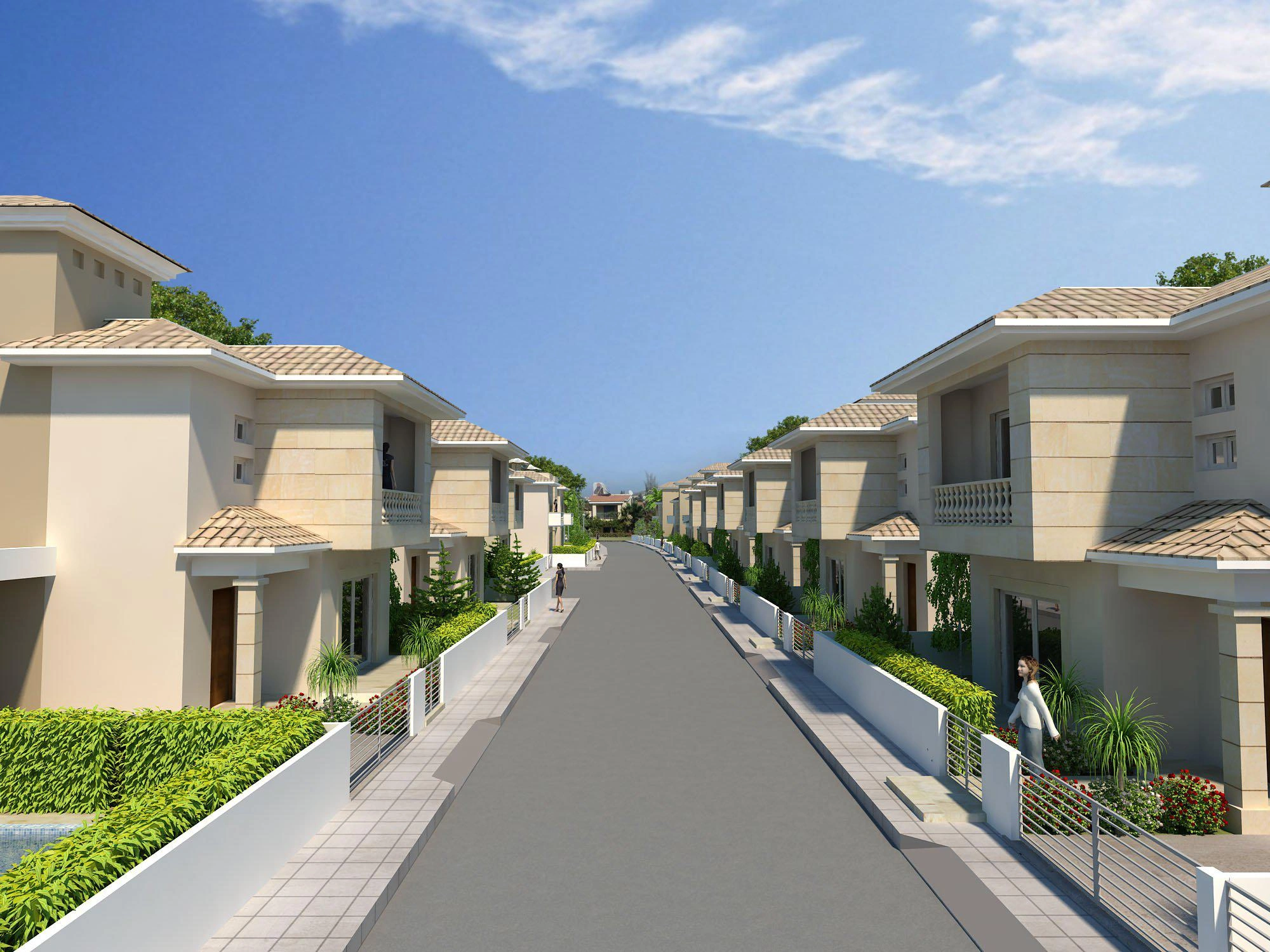 Villas in a modern residential complex in Paphos, Cyprus