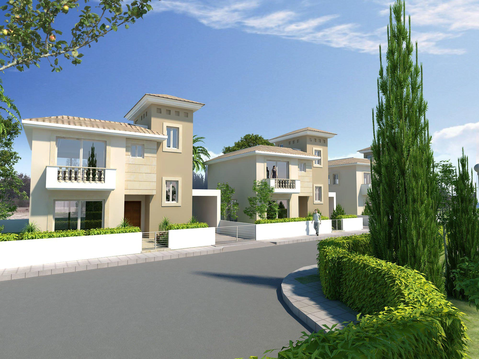 Villas in a modern residential complex in Paphos, Cyprus