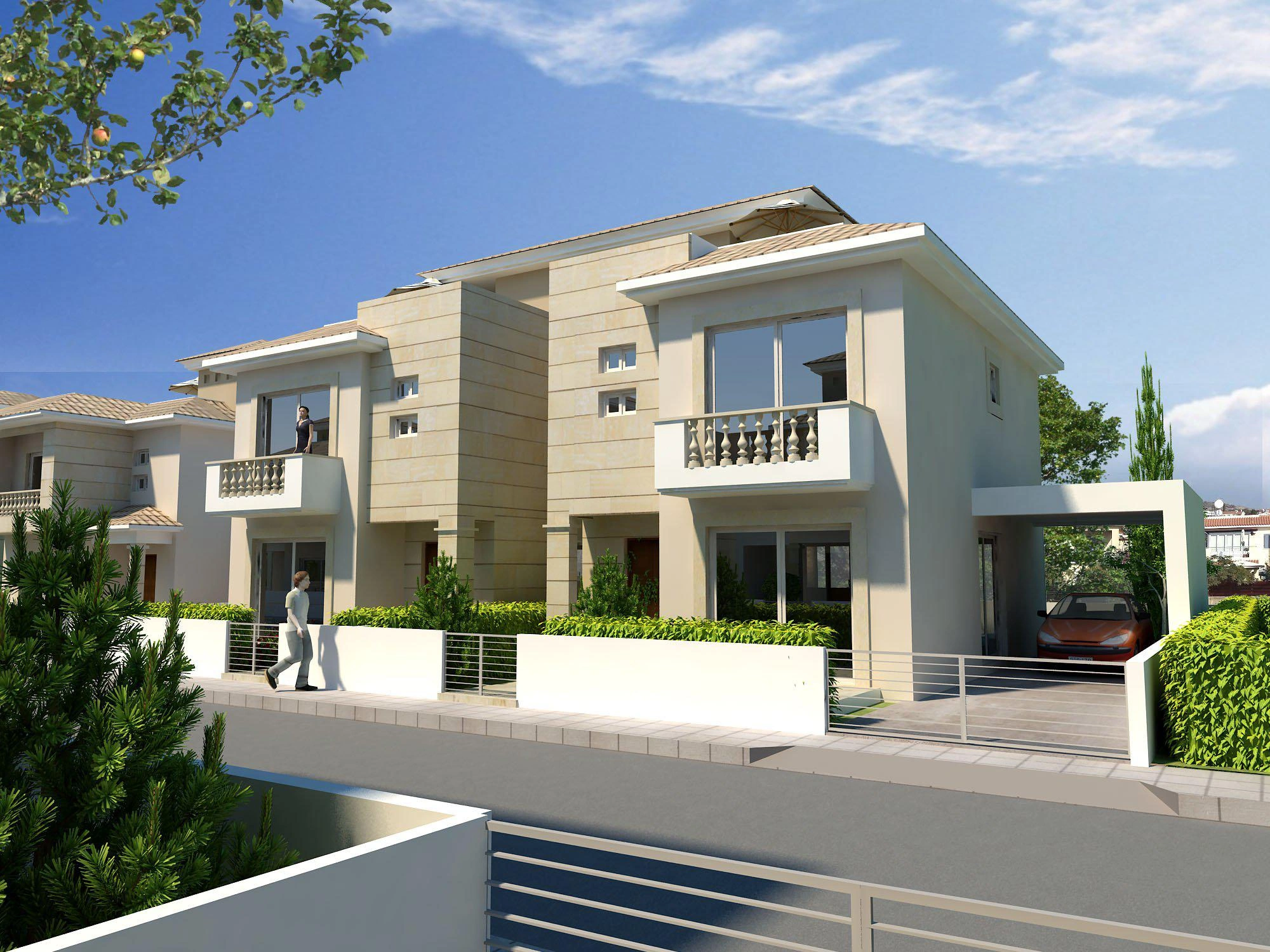 Villas in a modern residential complex in Paphos, Cyprus