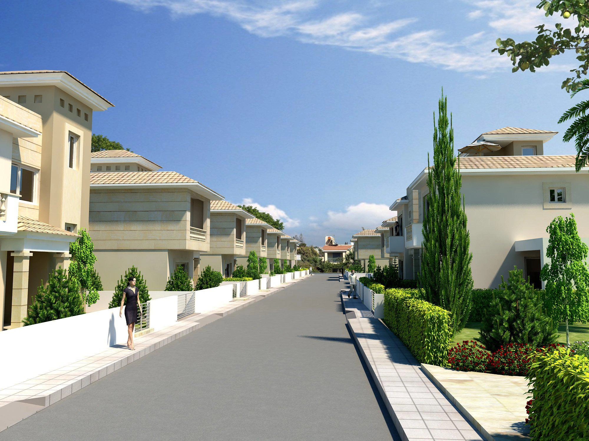 Villas in a modern residential complex in Paphos, Cyprus
