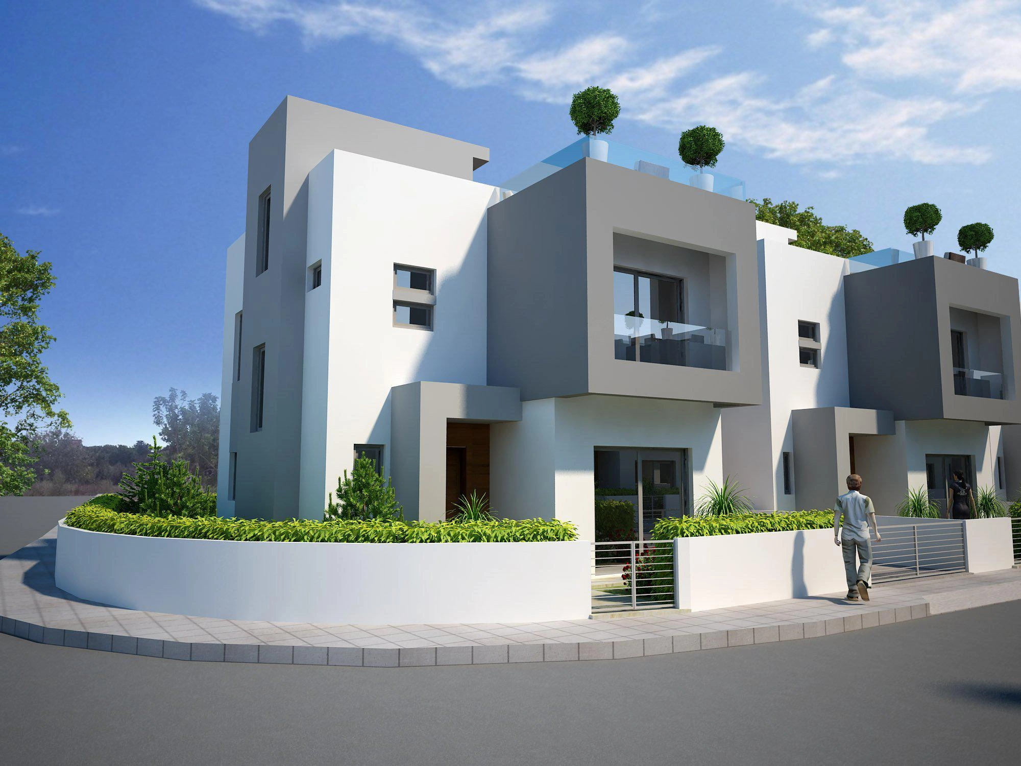 Villas in a modern residential complex in Paphos, Cyprus