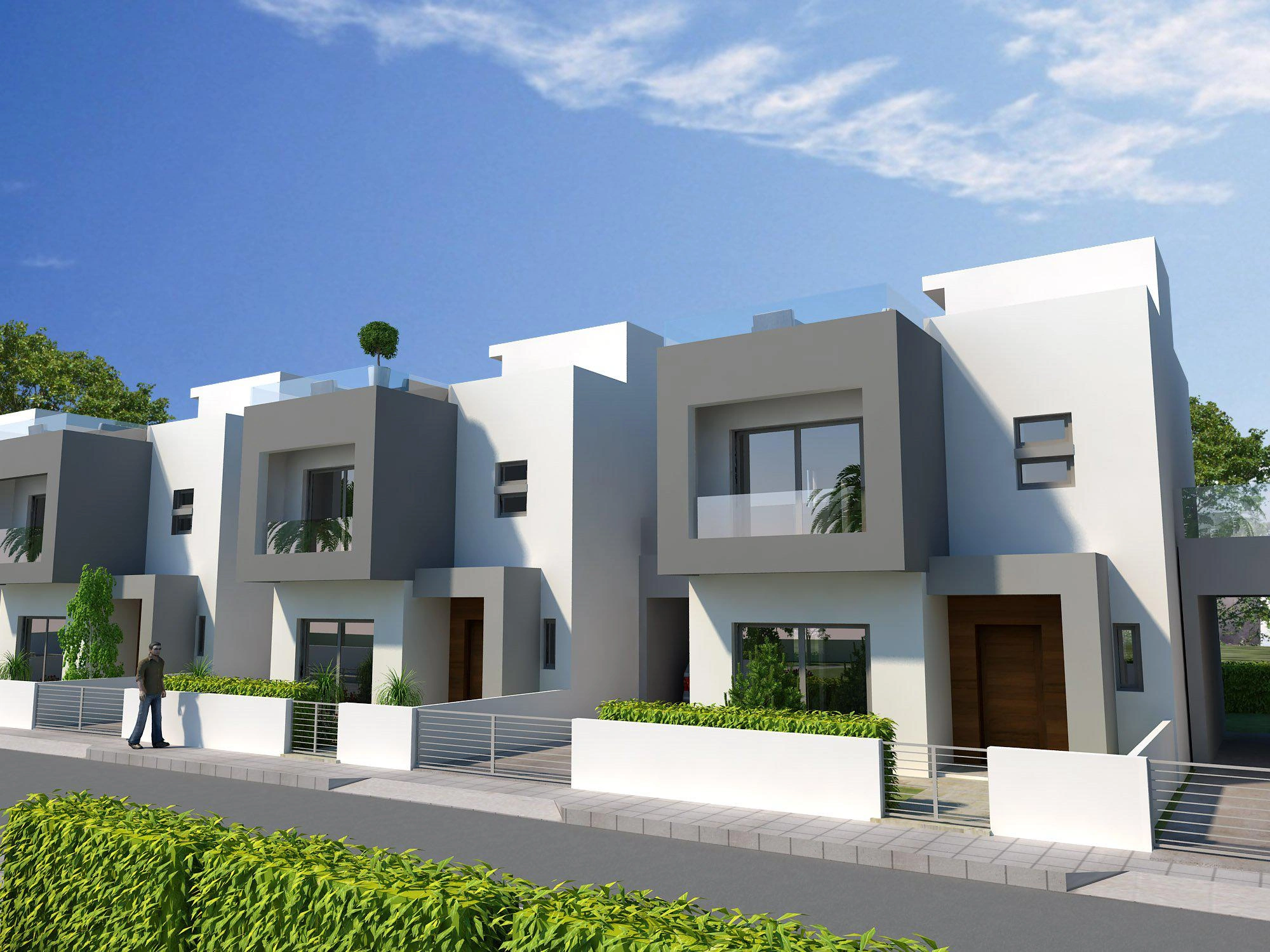 Villas in a modern residential complex in Paphos, Cyprus