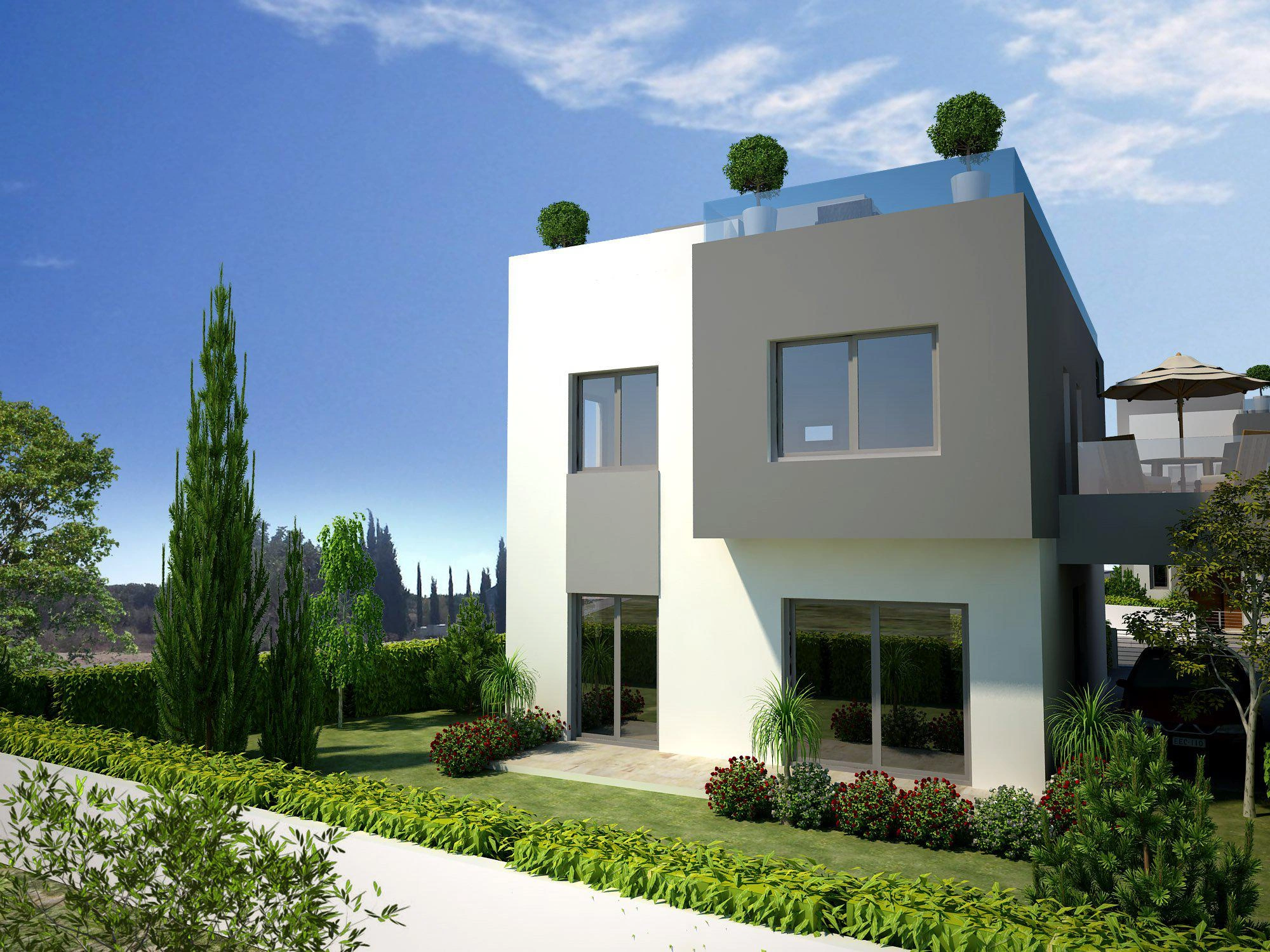 Villas in a modern residential complex in Paphos, Cyprus