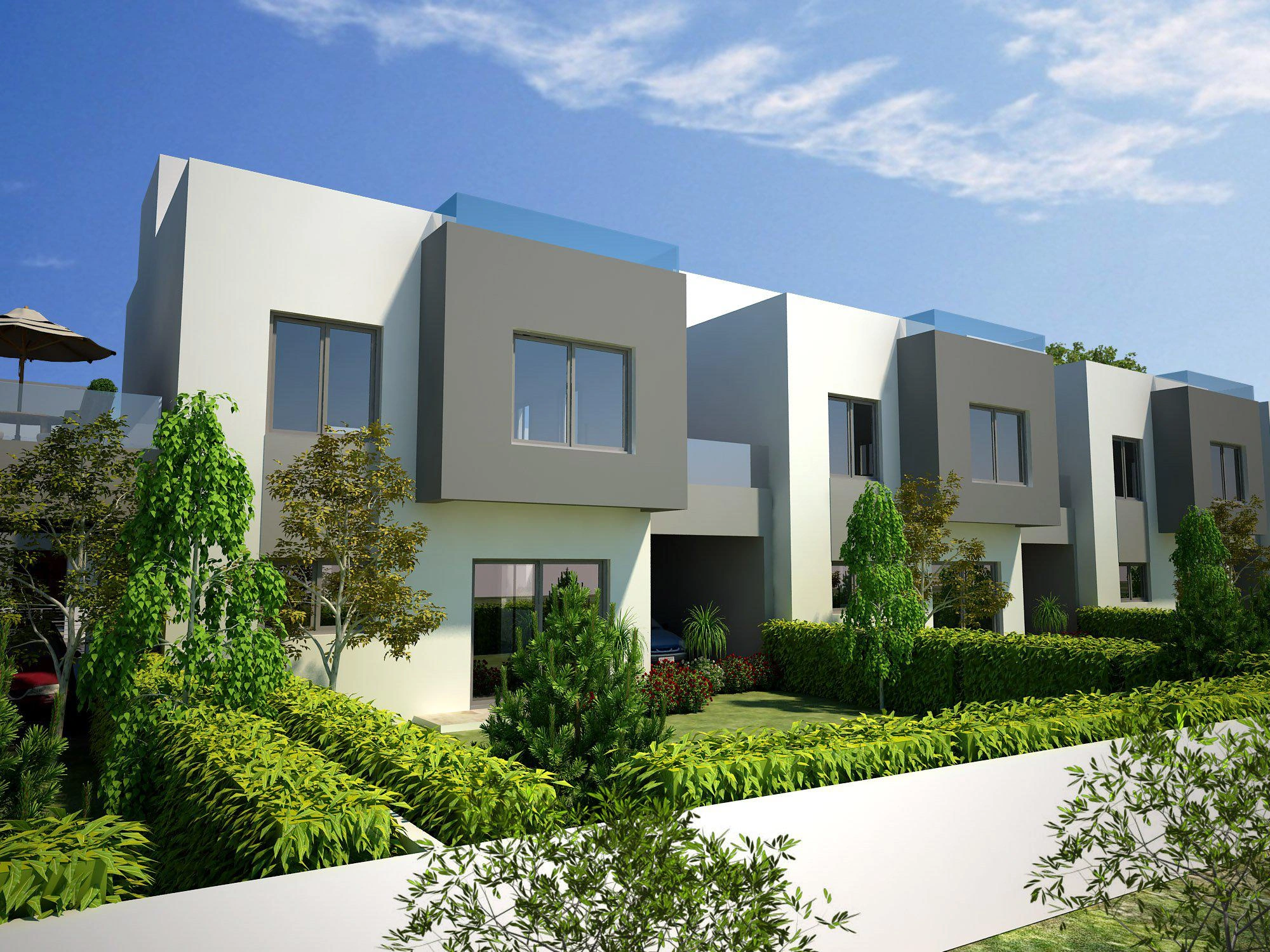 Villas in a modern residential complex in Paphos, Cyprus