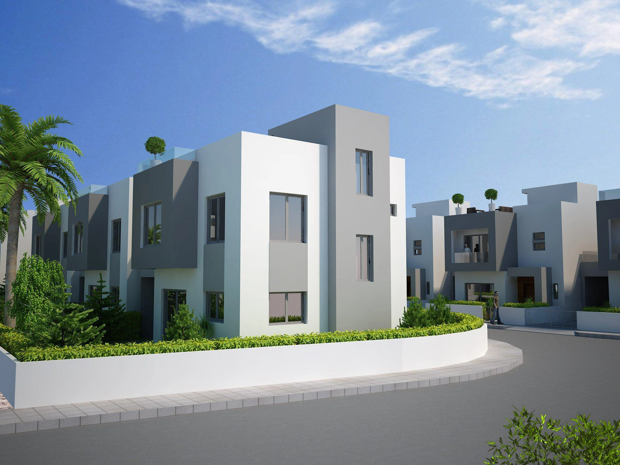 Villas in a modern residential complex in Paphos, Cyprus