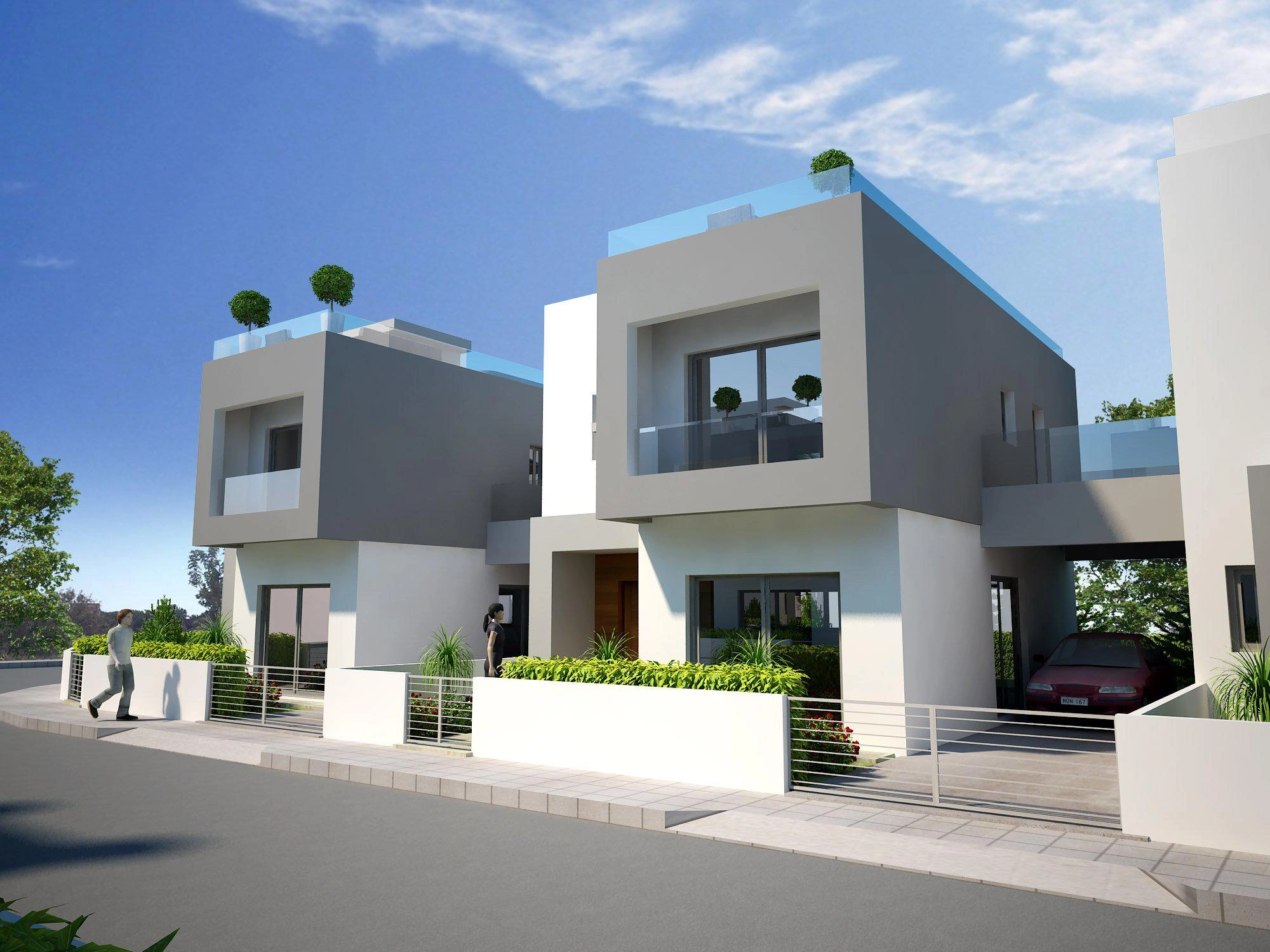 Villas in a modern residential complex in Paphos, Cyprus